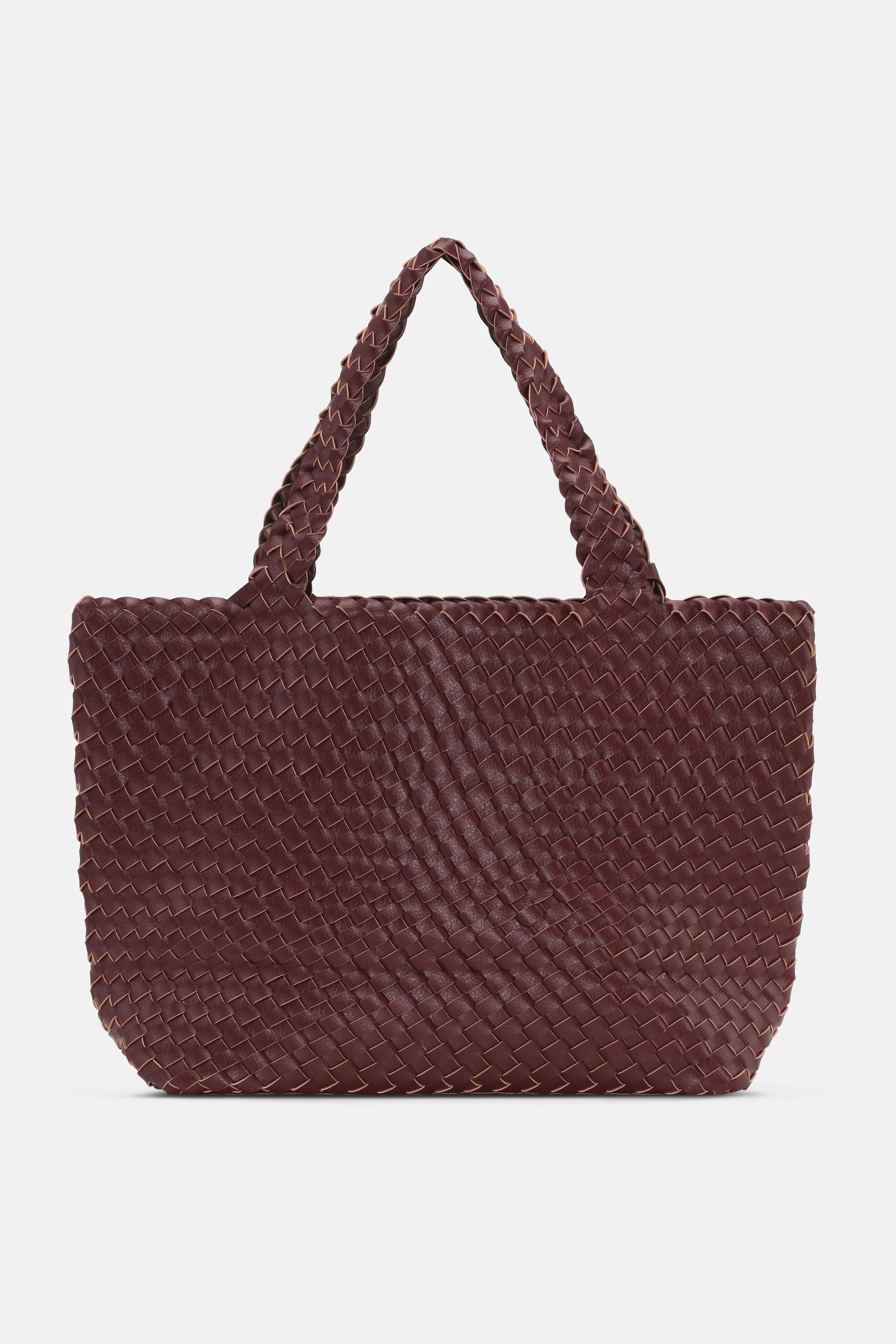 Tote Bag Geflochten - Maroon Banner Ebony